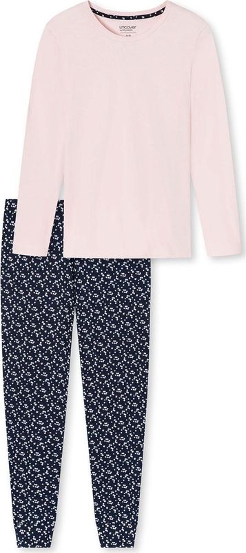 Schiesser Pyjama Lange Broek - Bleu-Rose - Uncover Serie