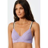 Schiesser - Bad beugel-bh - Dames - Zwart-wit gestreept - Bikinis