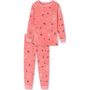 Schiesser Lange meisjespyjama - eenhoorn, sterren, stippen, bosmotieven en heksen, oudroze (roze), 128, oudroze (roze), 104