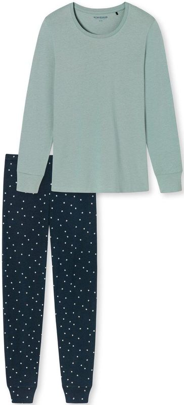 Schiesser - Essentials Comfort Fit - Pyjamaset - Grijsblauw - Single Jersey