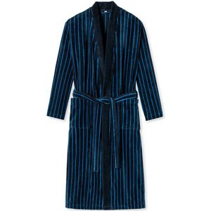 Schiesser - Essentials - Badjas - Donkerblauw - 100% Katoen - Velours