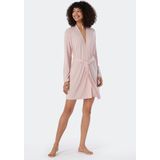 Schiesser - Essentials - Badjas - Roze - 95% Modal / 5% Elastaan