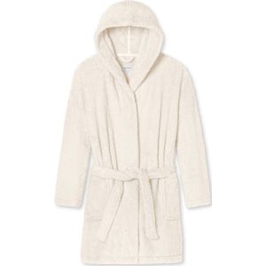 SCHIESSER Essentials badjas dames kamerjas teddyfleece comfort fit gebroken wit