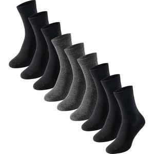 Schiesser - Uncover - Sokken - Zwart en Anthrazit - 9er-Pack
