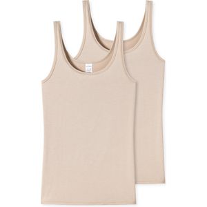 SCHIESSER - Modal Essentials - Tanktops - Zandkleurig - 2-pack