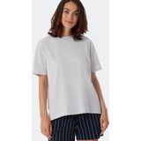 SCHIESSER Mix+Relax T-shirt - dames shirt korte mouwen grijs-gemeleerd