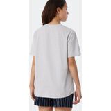 SCHIESSER Mix+Relax T-shirt - dames shirt korte mouwen grijs-gemeleerd