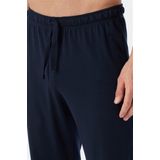 SCHIESSER - Fine Interlock - Heren Pyjama Set - Donkerblauw - Lange Broek en Shirt met Lange Mouwen