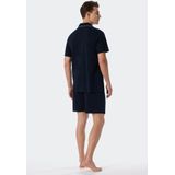 SCHIESSER - Fine Interlock - Heren Shortama - Donkerblauw - Interlock