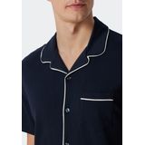 SCHIESSER - Fine Interlock - Heren Shortama - Donkerblauw - Interlock