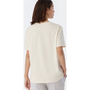 SCHIESSER Mix+Relax T-shirt - dames shirt korte mouwen cremekleurig