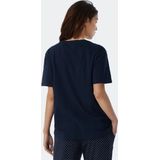 SCHIESSER Mix+Relax T-shirt - dames shirt korte mouwen donkerblauw