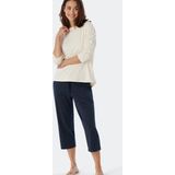 SCHIESSER Mix+Relax T-shirt - dames shirt lange mouwen cremekleurig