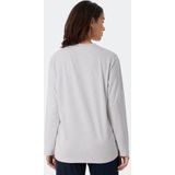 SCHIESSER Mix+Relax T-shirt - dames shirt lange mouwen grijs-gemeleerd