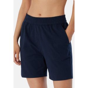 Schiesser Dames Mix + Relax slaapbroek kort pyjamabroekje, Donkerblauw 1