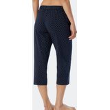 SCHIESSER Mix+Relax nachtkleding dames - dames broek 3/4-lengte stippen donkerblauw