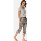 SCHIESSER Mix+Relax nachtkleding dames - dames broek 3/4-lengte gestreept multicolor