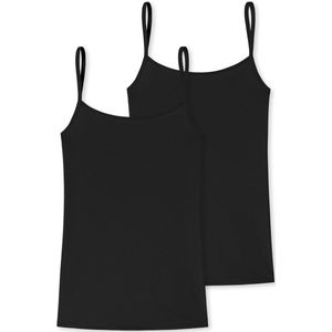 SCHIESSER - Uncover - Top - Zwart - Spaghettibandjes