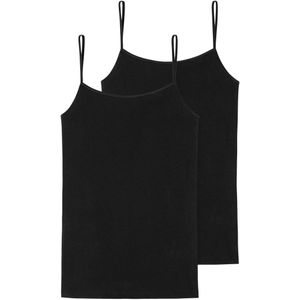Schiesser - 174388 - Ondershirt - Zwart - Biologisch Katoen (2-Pack)