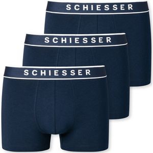 Schiesser - 173983 - Boxershorts - Donkerblauw - 95% Katoen / 5% Elastaan - 3-pack