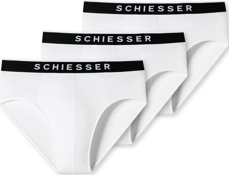 Schiesser - 179570 - Ondergoed - Zwart - 95% Katoen / 5% EL - 3-Pack