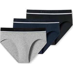 Schiesser 95/5 Organic Heren Rio Slip - 3 Pack - Zwart - Katoen
