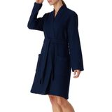 SCHIESSER Badjas - Dames Wafelpique Donkerblauw