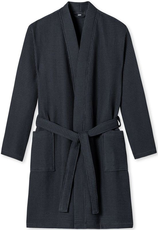 Schiesser - Essentials - Badjas - Anthracite - Katoen