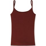 SCHIESSER - Pure Rib - Spaghettitop - Terracotta - Biologisch Katoen