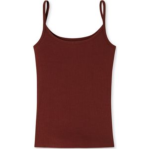 SCHIESSER - Pure Rib - Spaghettitop - Terracotta - Biologisch Katoen