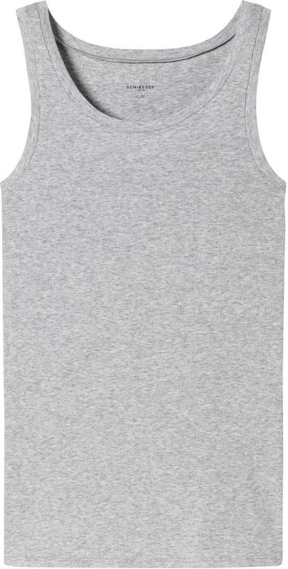 Schiesser - 179886 - Tanktop - Grey Melange - 50% Katoen, 5% Elastaan, 45% Zijde