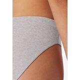 Schiesser - Pure Rib - Ondergoed - Grey Melange - Katoen, Elastaan, Zijde