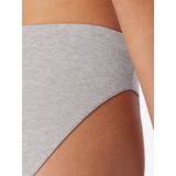 Schiesser - Pure Rib - Ondergoed - Grey Melange - Katoen, Elastaan, Zijde