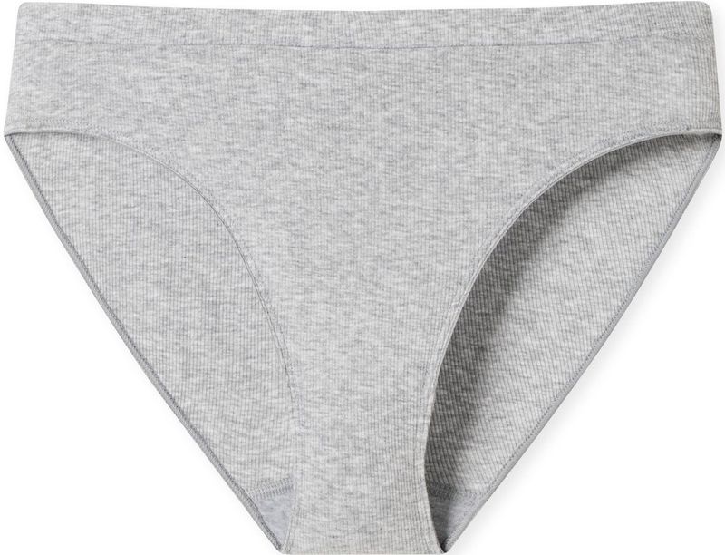 Schiesser - Pure Rib - Ondergoed - Grey Melange - Katoen, Elastaan, Zijde