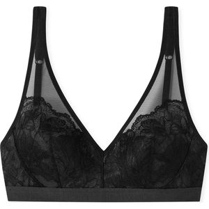 Schiesser Dames Soft Racerback BH, zwart, normaal, zwart, 70A