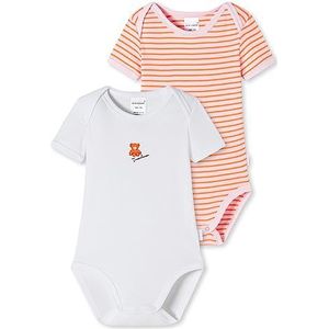 Schiesser Meisjes, 2 stuks, halflange mouwen, biologisch katoen, made in Europe, Meerkleurig, 56 cm