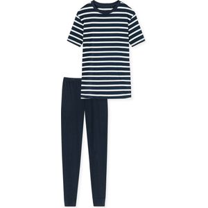 SCHIESSER - Casual Essentials - Damespyjama - Nachtblauw - Single Jersey
