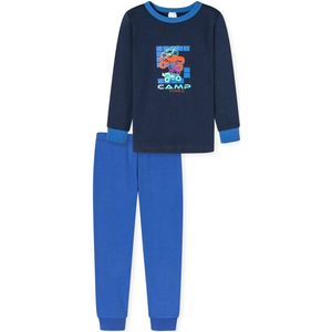 Schiesser - Boys World - Pyjama - Donkerblauw - 100% Biologisch Katoen