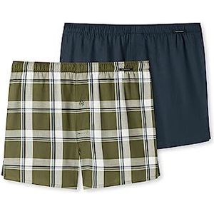 Schiesser Herren 2 PACK Boxershorts Baumwolle Web - Webboxer