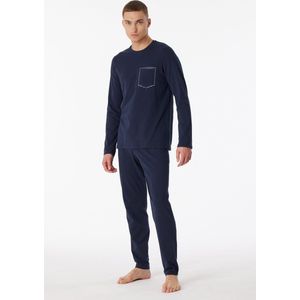 SCHIESSER - 95/5 Nightwear - Pyjama - Nachtblauw - Biologisch Katoen