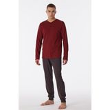 SCHIESSER - Pyjama Set - Blauw - Natuurlijke Materialen