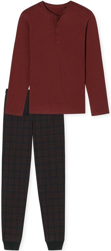 SCHIESSER - Pyjama Set - Blauw - Natuurlijke Materialen