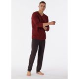SCHIESSER - Fine Interlock - Pyjamaset - Terracotta - Heren Pyjama Lang