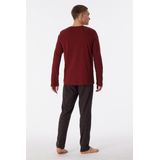 SCHIESSER - Fine Interlock - Pyjamaset - Terracotta - Heren Pyjama Lang