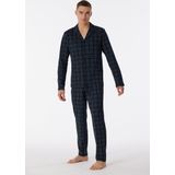 Schiesser - Fine Interlock - Pyjama - Nachtblauw - 100% Katoen