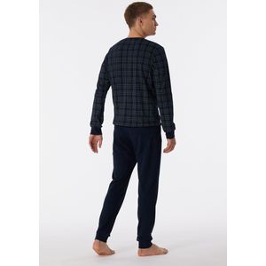 SCHIESSER - Fine Interlock - Pyjama Set - Nachtblauw - Lange Broek + Shirt met Lange Mouwen