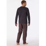 SCHIESSER - selected! premium - Pyjama Set - Antraciet - Lange Broek en Shirt met Lange Mouwen