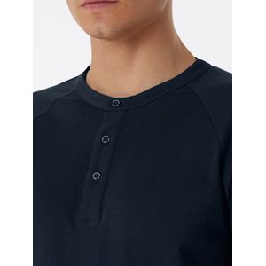 SCHIESSER - Premium Pyjamaset - Heren Pyjama Lang - Nachtblauw - Biologisch Katoen