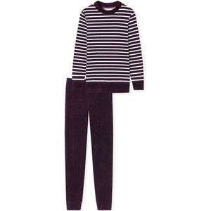 Schiesser - Dames Pyjama - Badstof - Paars - Casual Essentials