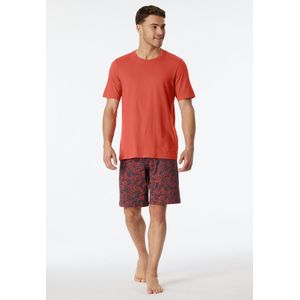 SCHIESSER Casual Essentials shortamaset, heren shortama grapefruit gedessineerd